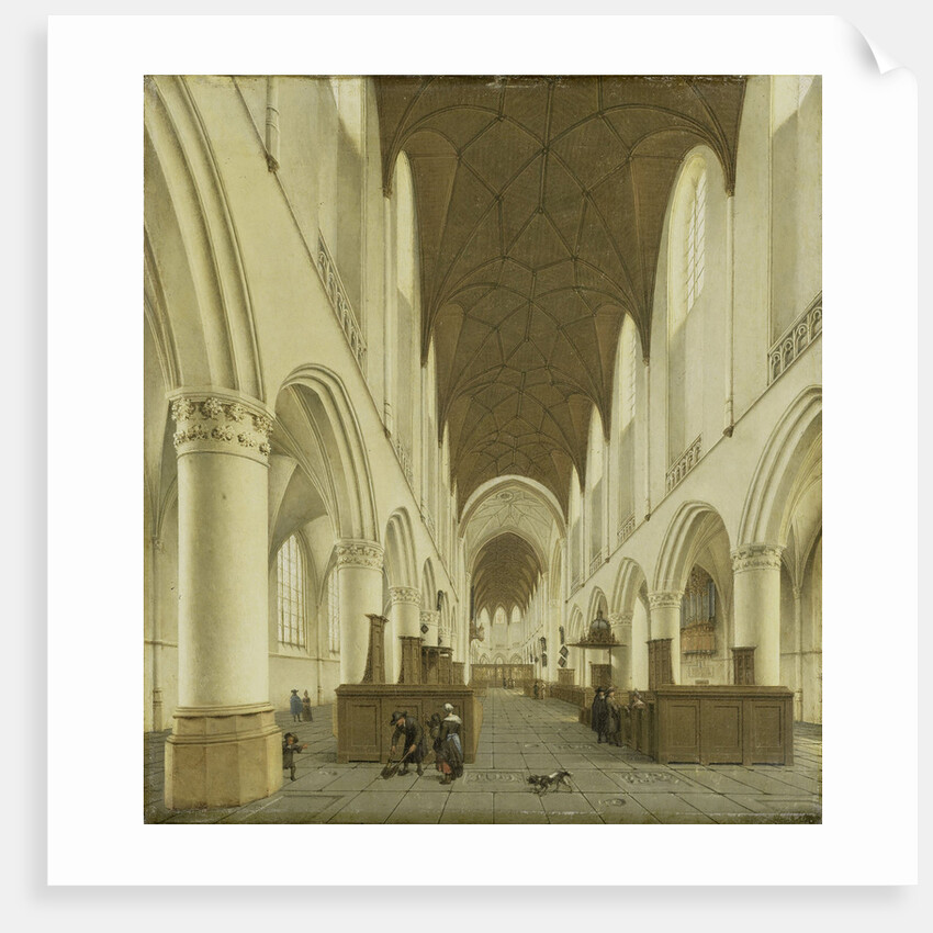 The interior of Saint Bavo's Church in Haarlem, The Netherlands by Isaak van Nickelen