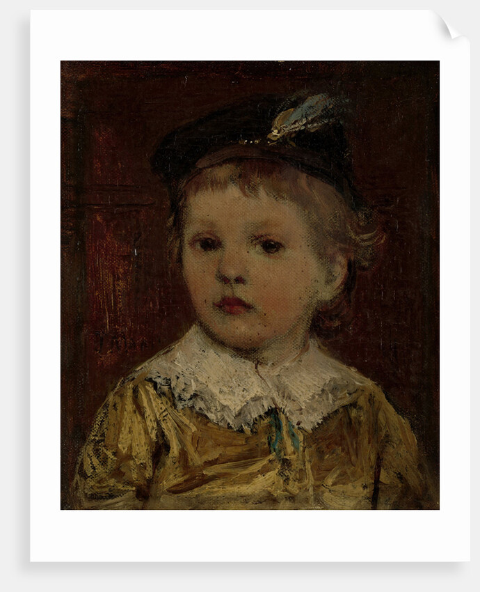 Portrait of Willem, presumably Willem Matthijs Maris Jbzn, son of Jacob Maris by Jacob Maris