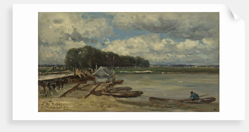 The bridge over the IJssel at Doesburg, The Netherlands by Willem Roelofs I