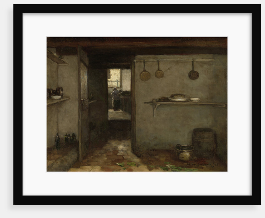 Cellar of the Artist’s Home in The Hague by Johan Hendrik Weissenbruch
