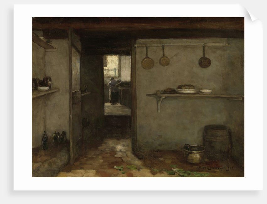 Cellar of the Artist’s Home in The Hague by Johan Hendrik Weissenbruch