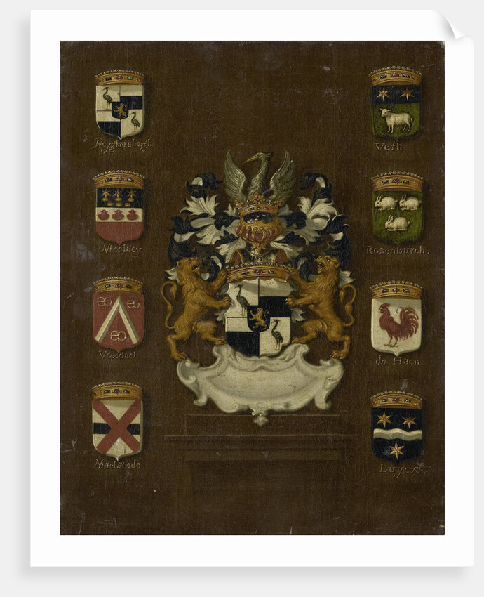 Coat of Arms of Jan van Reyersbergh with its eight quarterings by Anonymous