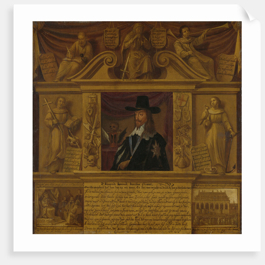 Portrait of Charles I, King of England, in a Frame with Allegorical Figures and Historical Representations by Anonymous
