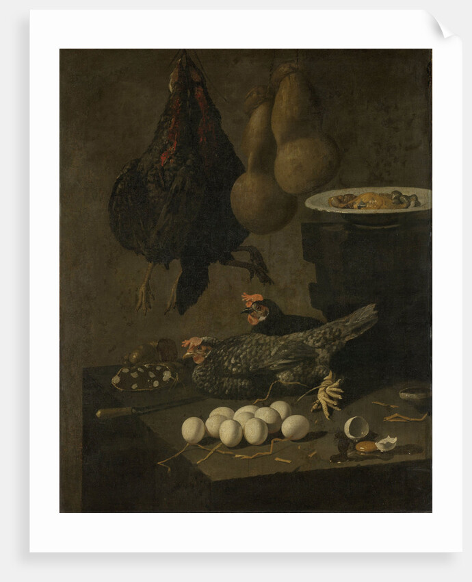 Still Life with Chickens and Eggs by Giovanni Battista Recco