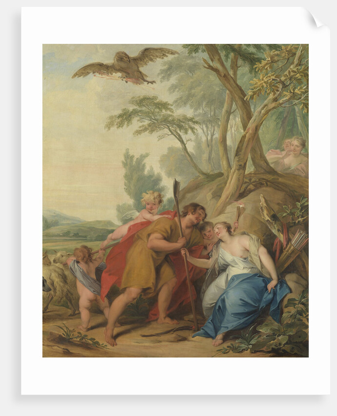 Jupiter, Disguised as a Shepherd, Seducing Mnemosyne, the Goddess of Memory by Jacob de Wit