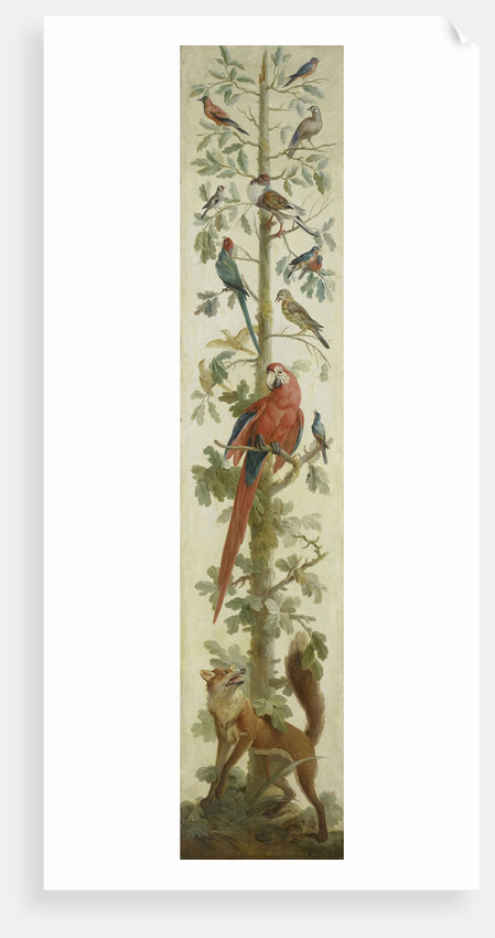 Decorative Depiction with Plants and Animals by Anonymous