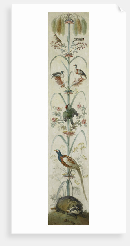 Decorative Depiction with Plants and Animals by Anonymous
