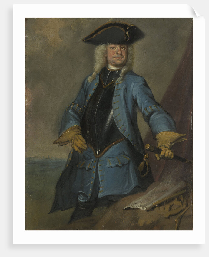 Portrait of Gerrit Sichterman, Quartermaster General of the Cavalry, Colonel of the Orange-Groningen Infantry, Commandant of Grave by Cornelis Troost