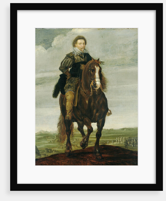 Portrait of Prince Frederick Henry on horseback by Pauwels van Hillegaert