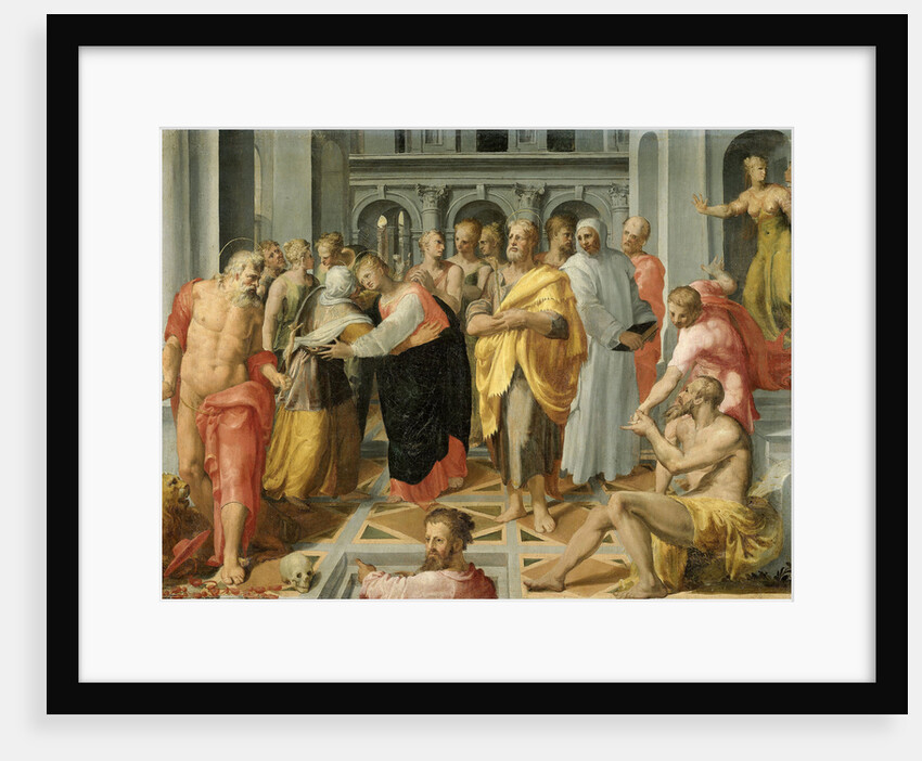 Visitation (Meeting of Mary and Elizabeth in the Presence of Saints Joseph and Jerome) by Circle of Pellegrino Tibaldi