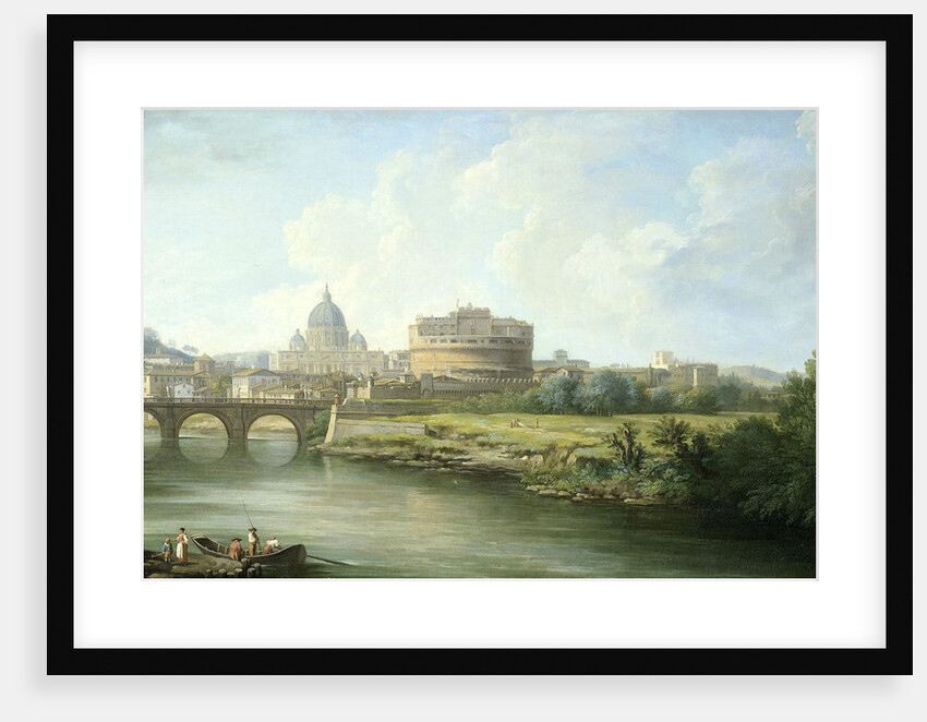 View of the Castel Sant'Angelo in Rome Italy by Pierre Antoine Demachy