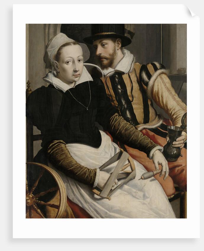 Man and Woman at a Spinning Wheel by Pieter Pietersz. I