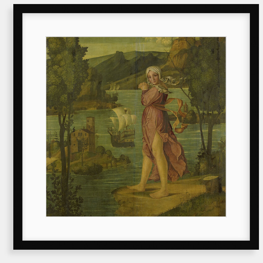Woman Standing at Water's Edge, formerly entitled Ariadne on Naxos by Girolamo dai Libri