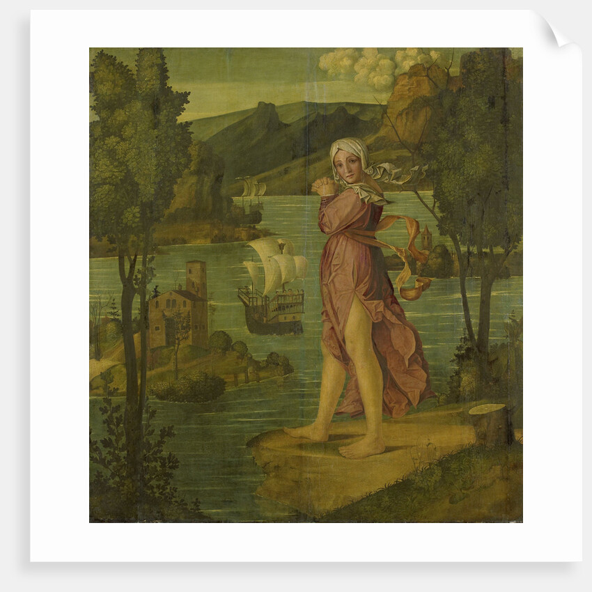 Woman Standing at Water's Edge, formerly entitled Ariadne on Naxos by Girolamo dai Libri
