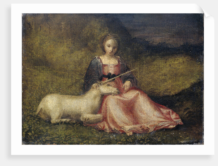 Woman with Unicorn by Anonymous