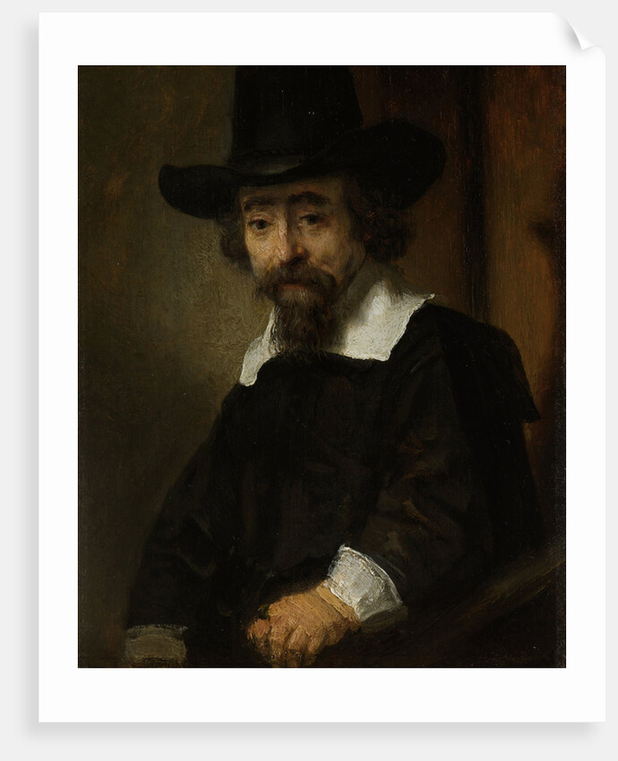 Portrait of a man, thought to be Dr. Ephraïm Bueno by Rembrandt Harmensz. van Rijn