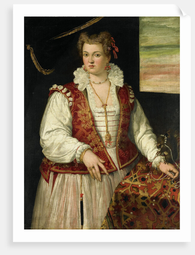 Portrait of a Woman with Squirrel by Francesco Montemezzano