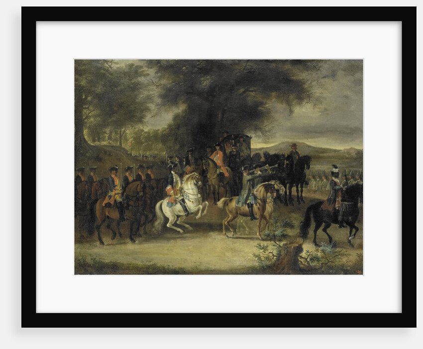 Inspection of a Cavalry Regiment, perhaps by William of Hesse-Homburg by Cornelis Troost