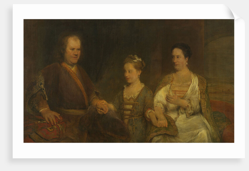 Family Portrait of Hermanus Boerhaave, and his Wife Maria Drolenvaux and little Daughter Johanna Maria by Aert de Gelder