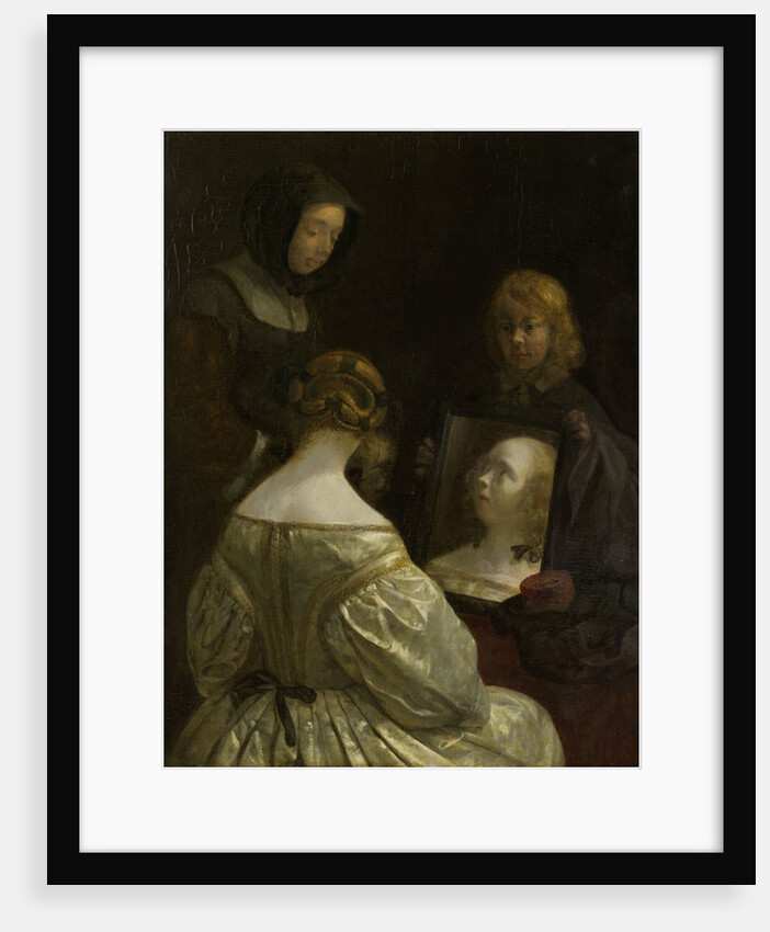 Woman at a Mirror by Gerard ter Borch II