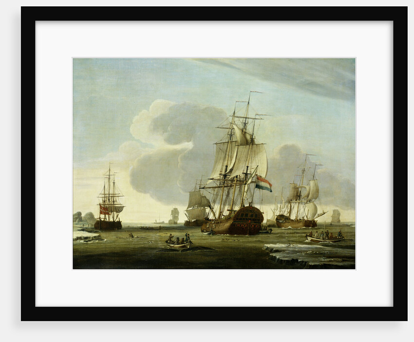 The Groenlandvaarder Zaandam of the Shipping Company Claes Taan and Son, Zaandam, on a Whale Hunt by Jochem de Vries