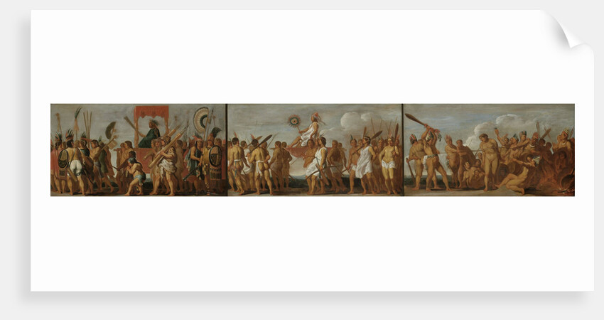 The Treatment of Prisoners of War by the Tupinamba Indians, in three scenes by Anonymous