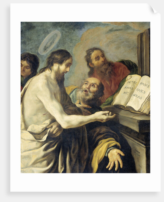 Christ Instructs Peter to Feed My Sheep by Claude Vignon