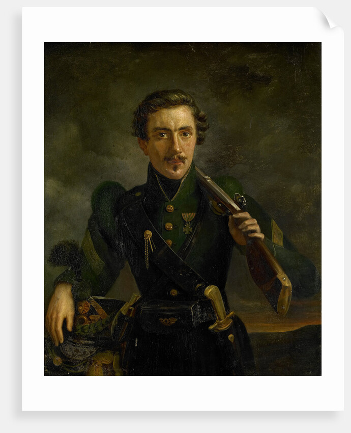 Self Portrait in the Uniform of the Jagers by Willem Jodocus Mattheus Engelberts