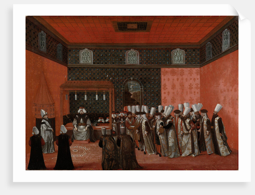 An Ambassador's Audience with Sultan Ahmed III (Ambassador Cornelis Calkoen) by Anonymous