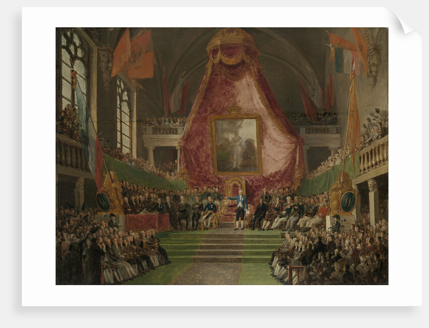 Solemn Inauguration of Ghent University by the Prince of Orange in the Throne Room of the City Hall on October 9, 1817, Belgium by Mattheus Ignatius van Bree