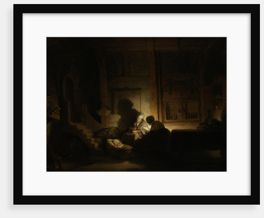 The holy family at night by Workshop of Rembrandt Harmensz. van Rijn
