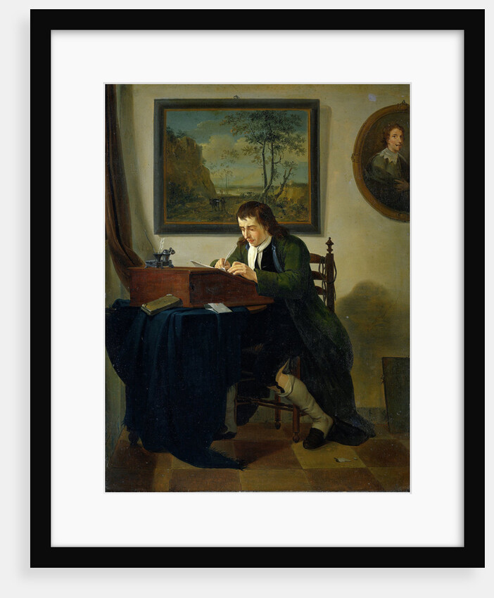 A Man Writing at his Desk by Jan Ekels II