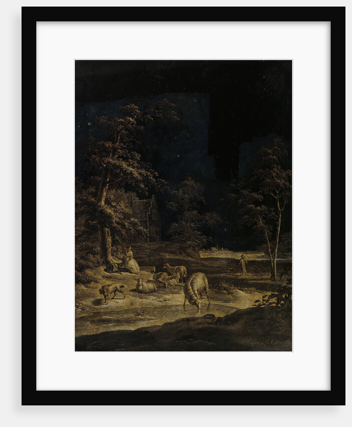 Shepherdess with Sheep by Leendert Overbeek