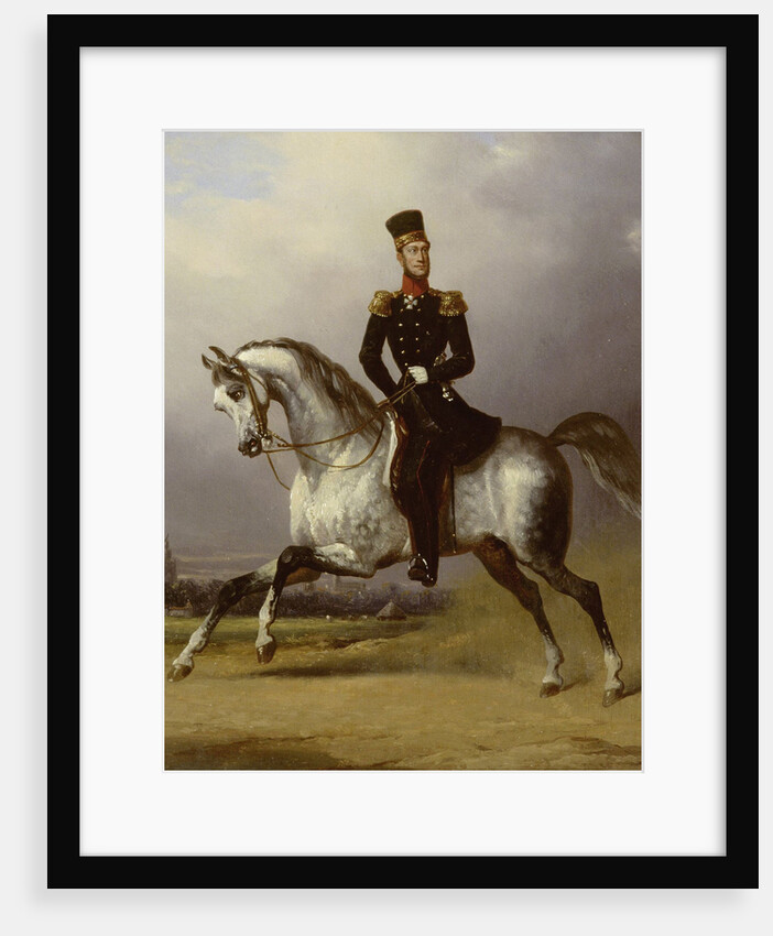 Equestrian Portrait of William II, King of the Netherlands by Nicolaas Pieneman