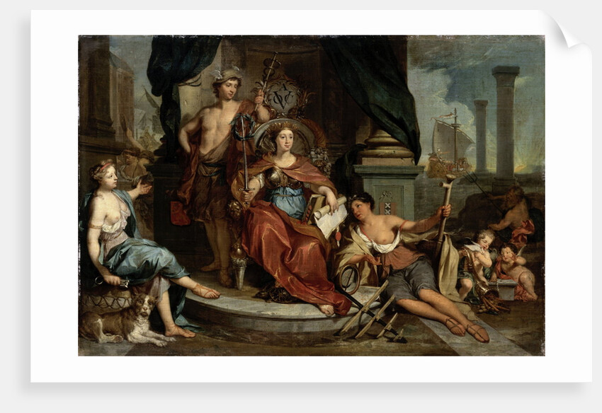 Apotheosis of the Dutch East India Company, Allegory of the Amsterdam Chamber of Commerce of the VOC by Nicolaas Verkolje