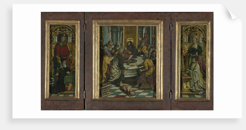 Triptych with the Last Supper and Donors by Anonymous
