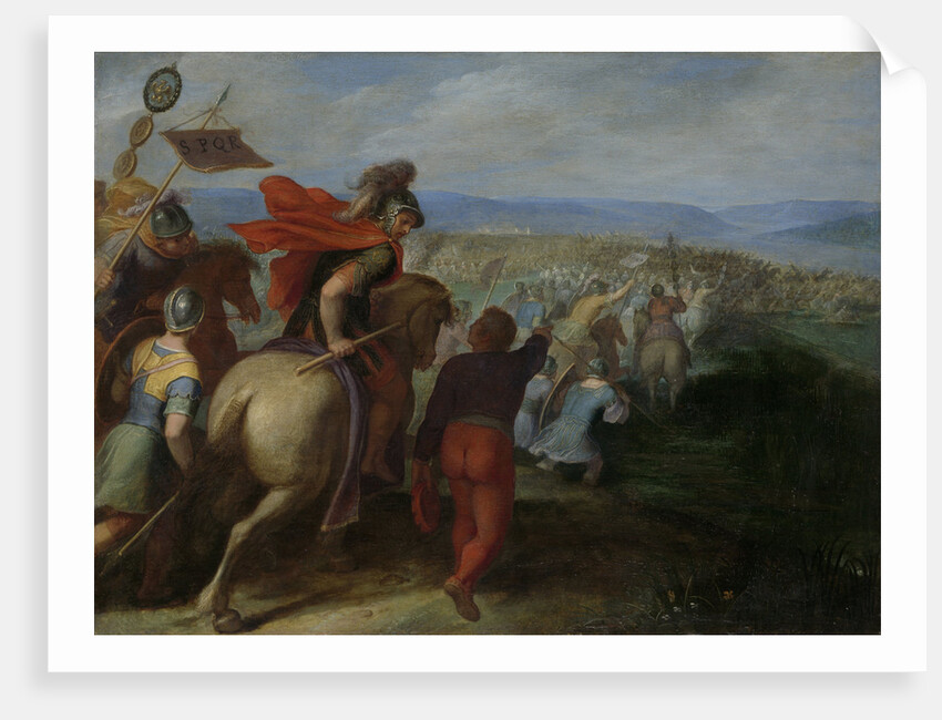 The Romans under Cerealis Defeat Claudius Civilis and the Batavians following betrayal from within by Otto van Veen