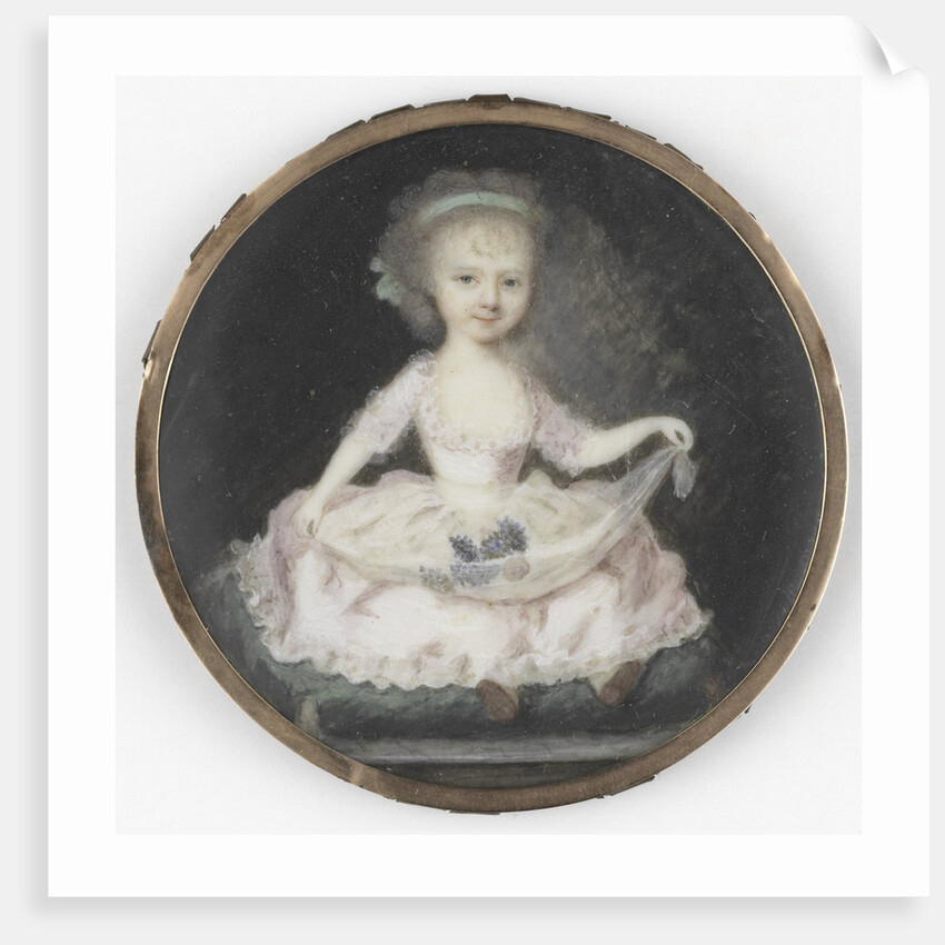 Portrait of a child, held for Frederica Louisa Wilhelmina, 1770-1819, princes of Oranje-Nassau. Daughter of prins Willem V by Antonie Joseph Helant