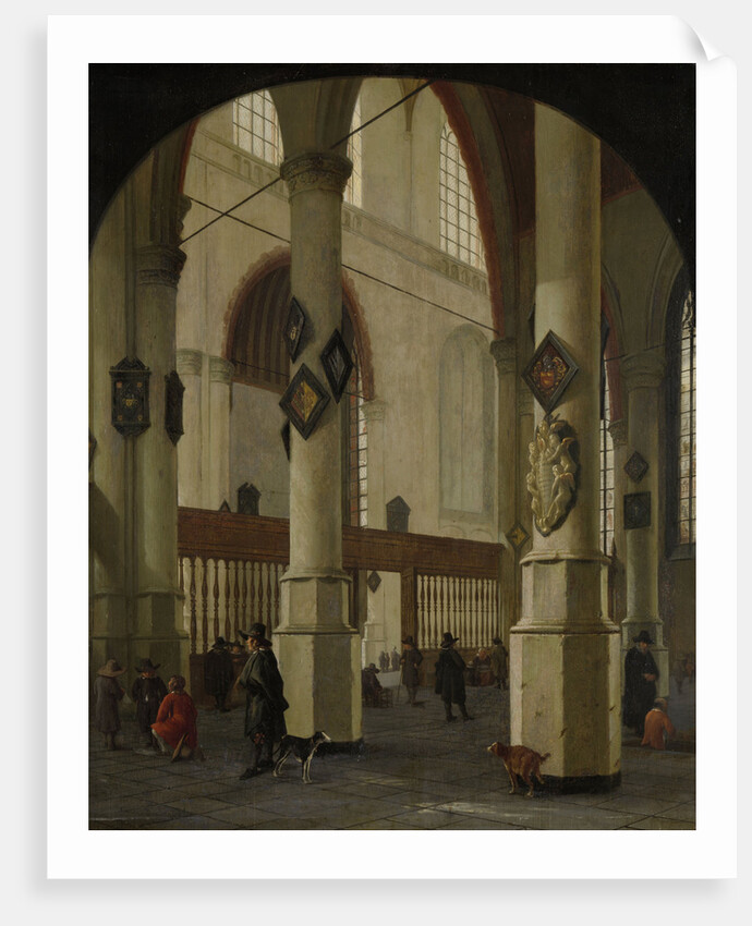 View of the Oude Kerk in Delft, The Netherlands by Hendrick Cornelisz. van Vliet