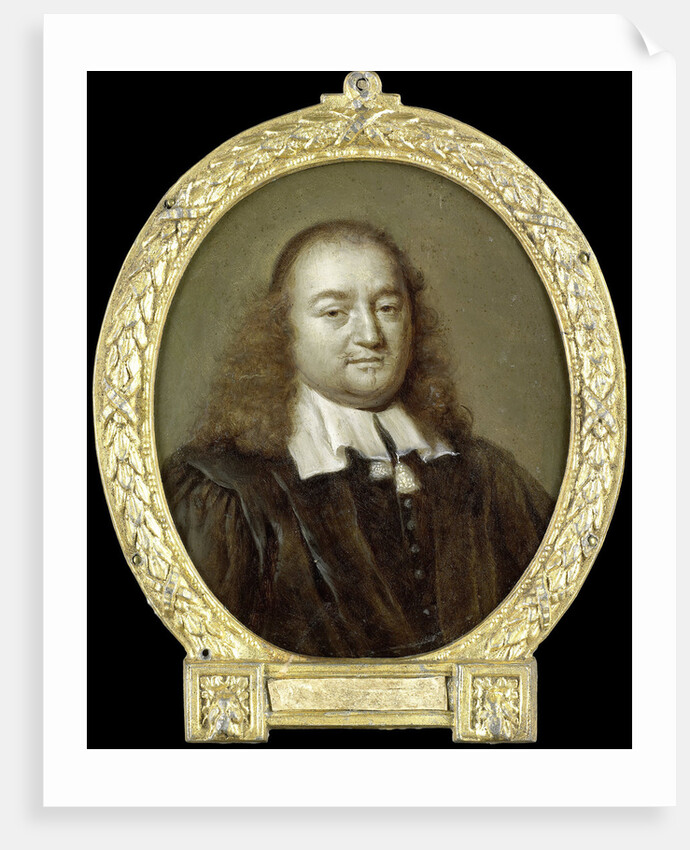 Portrait of Joannes Fredericus Gronovius, Philologist and Jurist, Professor in Leiden The Netherlands by Jan Maurits Quinkhard