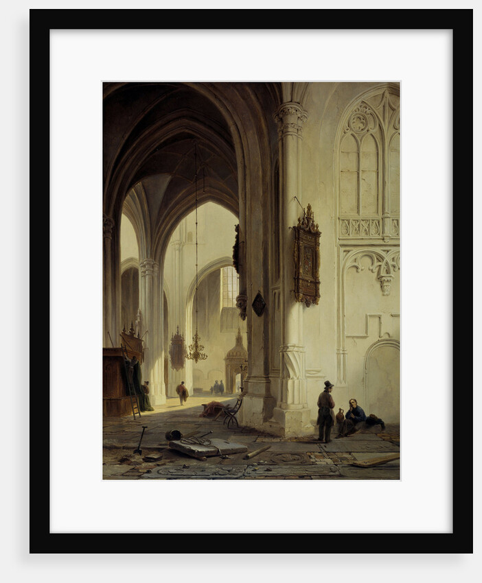 Church Interior by Bartholomeus Johannes van Hove