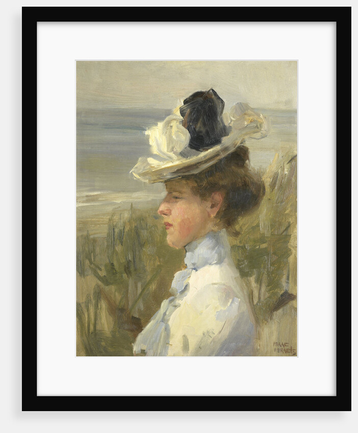 Young woman overlooking the sea by Isaac Israels