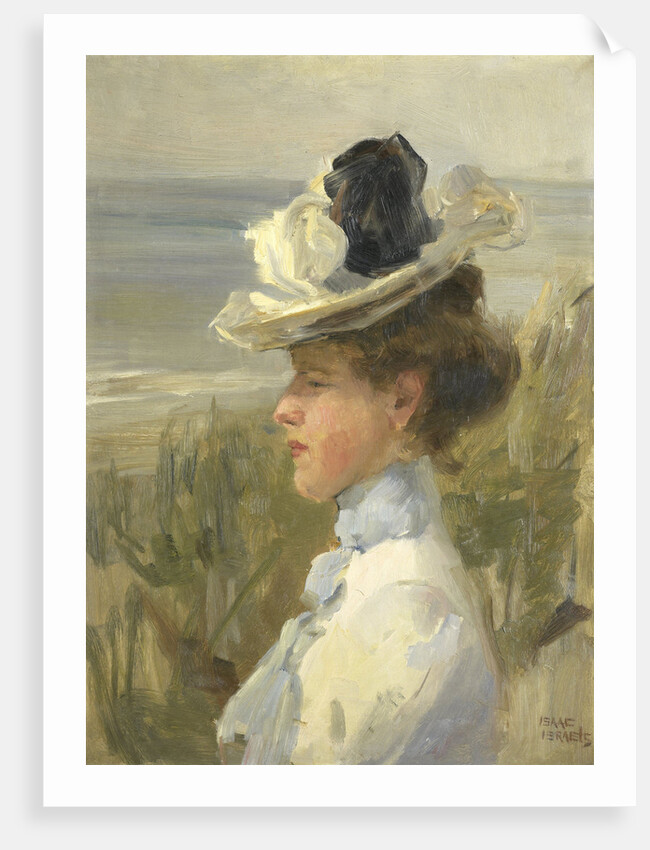 Young woman overlooking the sea by Isaac Israels