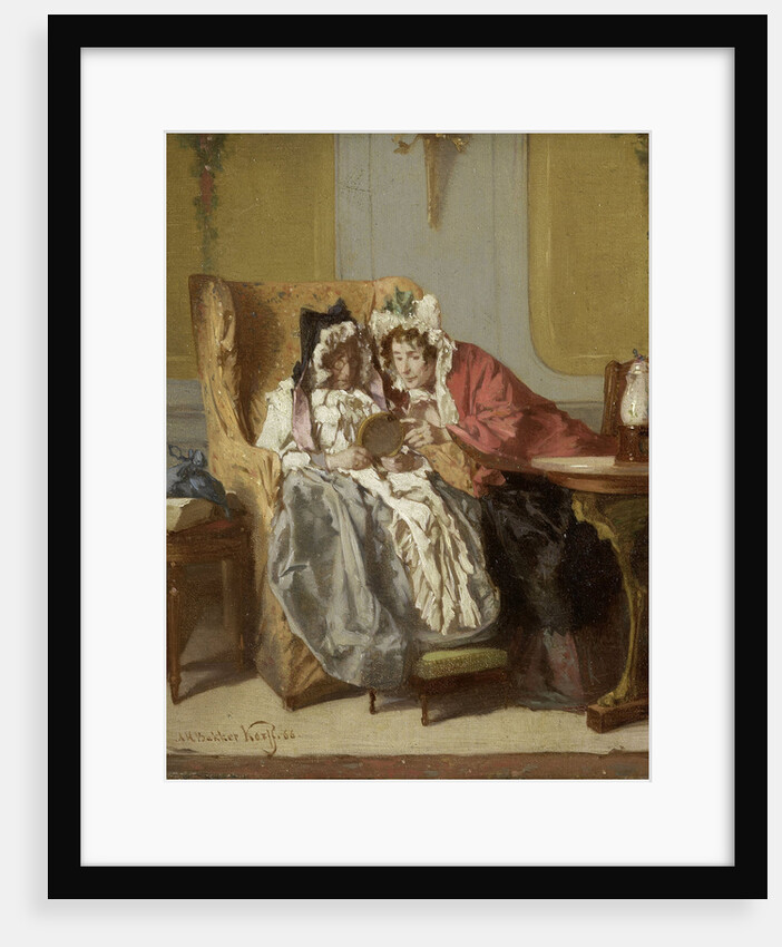 Two Women Admiring a Painting by Alexander Hugo Bakker Korff