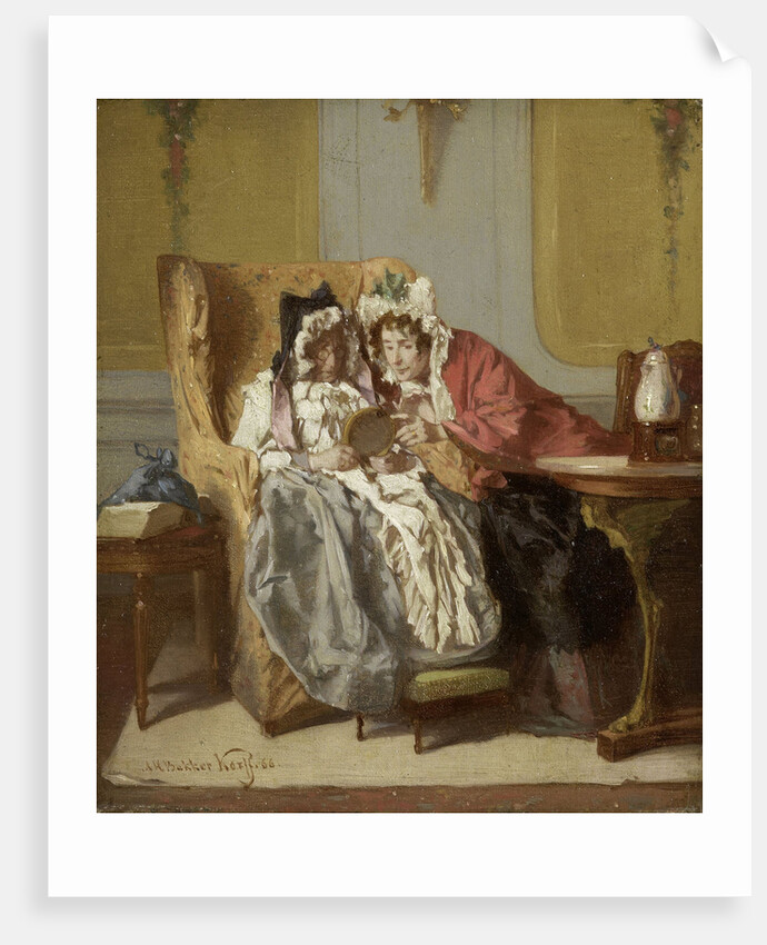 Two Women Admiring a Painting by Alexander Hugo Bakker Korff