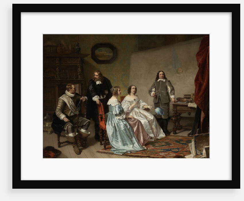The Princess of Orange Visiting the Work-shop of Bartholomeus van der Helst by Hendrik Jacobus Scholten