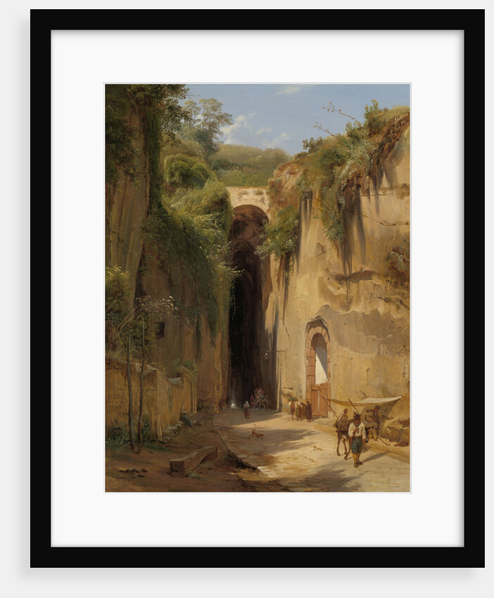 The Grotto of Posillipo at Naples Italy by Antonie Sminck Pitloo