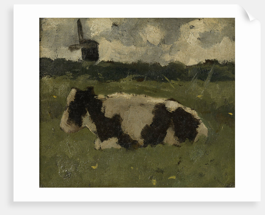 Lying cow with mill by Richard Roland Holst