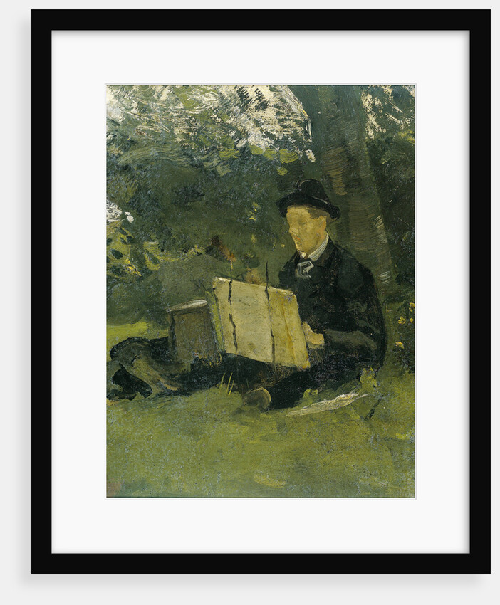 Jan Verkade, 1868-1946, painting under a tree 1891 by Richard Roland Holst