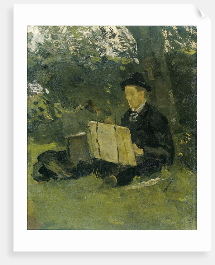 Jan Verkade, 1868-1946, painting under a tree 1891 by Richard Roland Holst